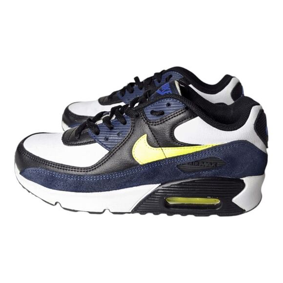 NIKE Air Max 90 "Midnight Navy Bolt" Running Shoes Size 6.5Y/W8 - Picture 2 of 12